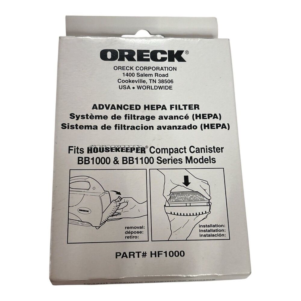 NEW NIB Genuine Oreck Advanced HEPA Filter Part HF1000